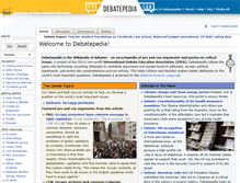 Tablet Screenshot of debatepedia.org